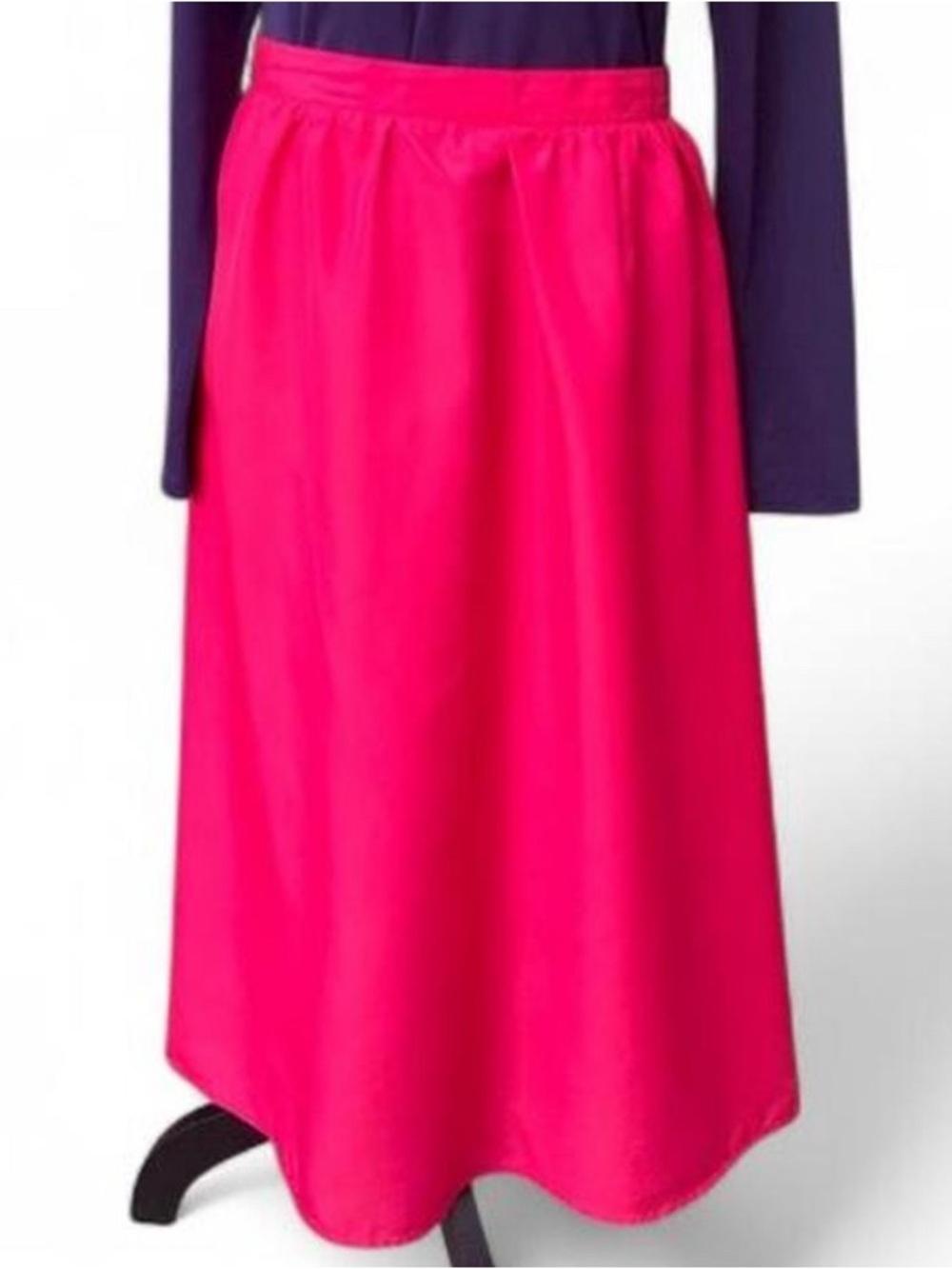 Vintage Soft Girl Bright Pink Barbiecore A Line Skirt